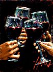 Fabian Perez Brindis Con Tinto II painting